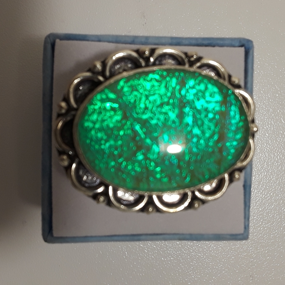 925 Silver Australian triple opal ring size 6